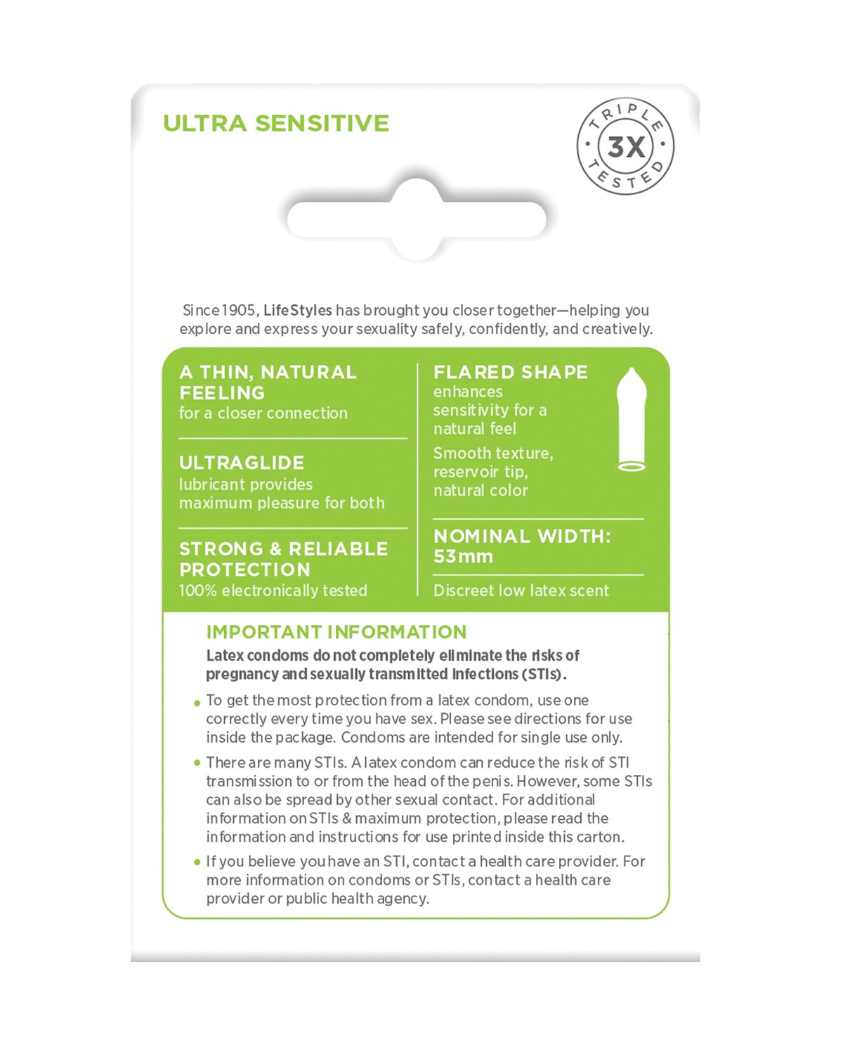 Lifestyles Ultra Sensible - Caja de 3