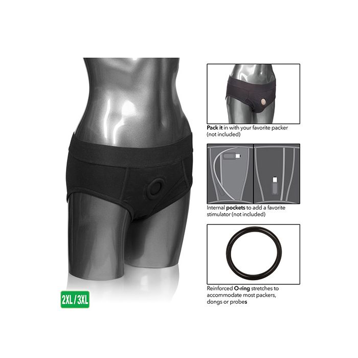 Packer Gear Brief Harness 2XL/3XL - Black