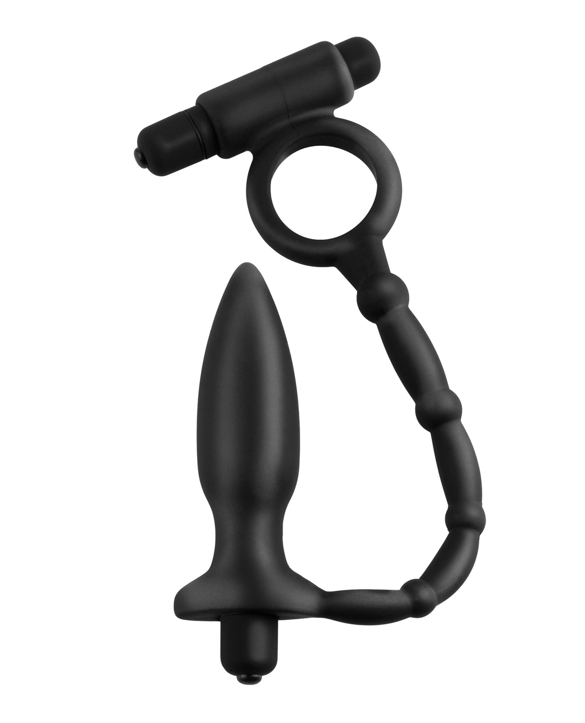 Colección de Fantasía Anal Ass Kicker con Anillo para el Pene - Negro