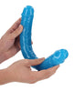 Afbeelding laden in Galerijviewer, Shots RealRock 15" Double Dong Glow in the Dark - Neon Blue
