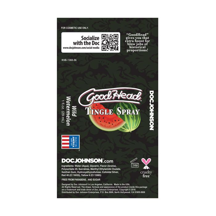 GoodHead Tingle Spray Wild Watermelon Lickable Flavor