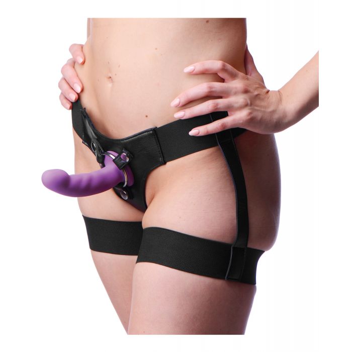 Strap U Bardot Elastic Strap-On Harness w/Thigh Cuffs