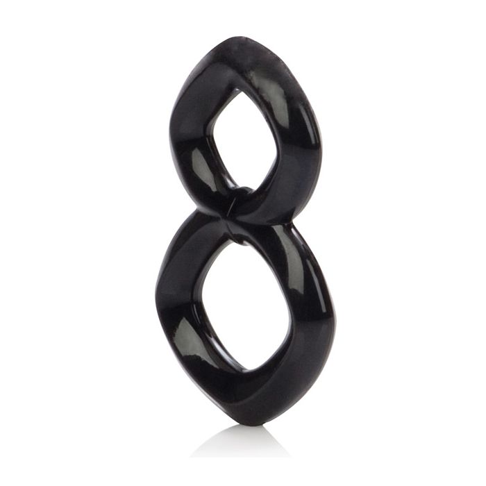 Crazy 8 Enhancer Double Cock Ring - Black