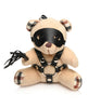 Load image into Gallery viewer, Master Series BDSM Teddy Bear Keychain With Faux Leather Harness And Mini Flogger O Rings Eye Mask
