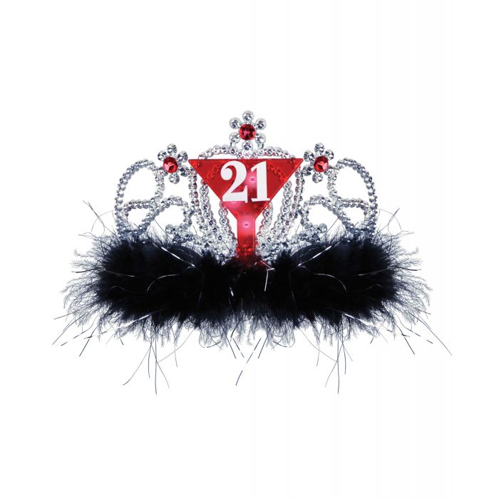 21st Birthday Flashing Tiara LED Party Crown For Women