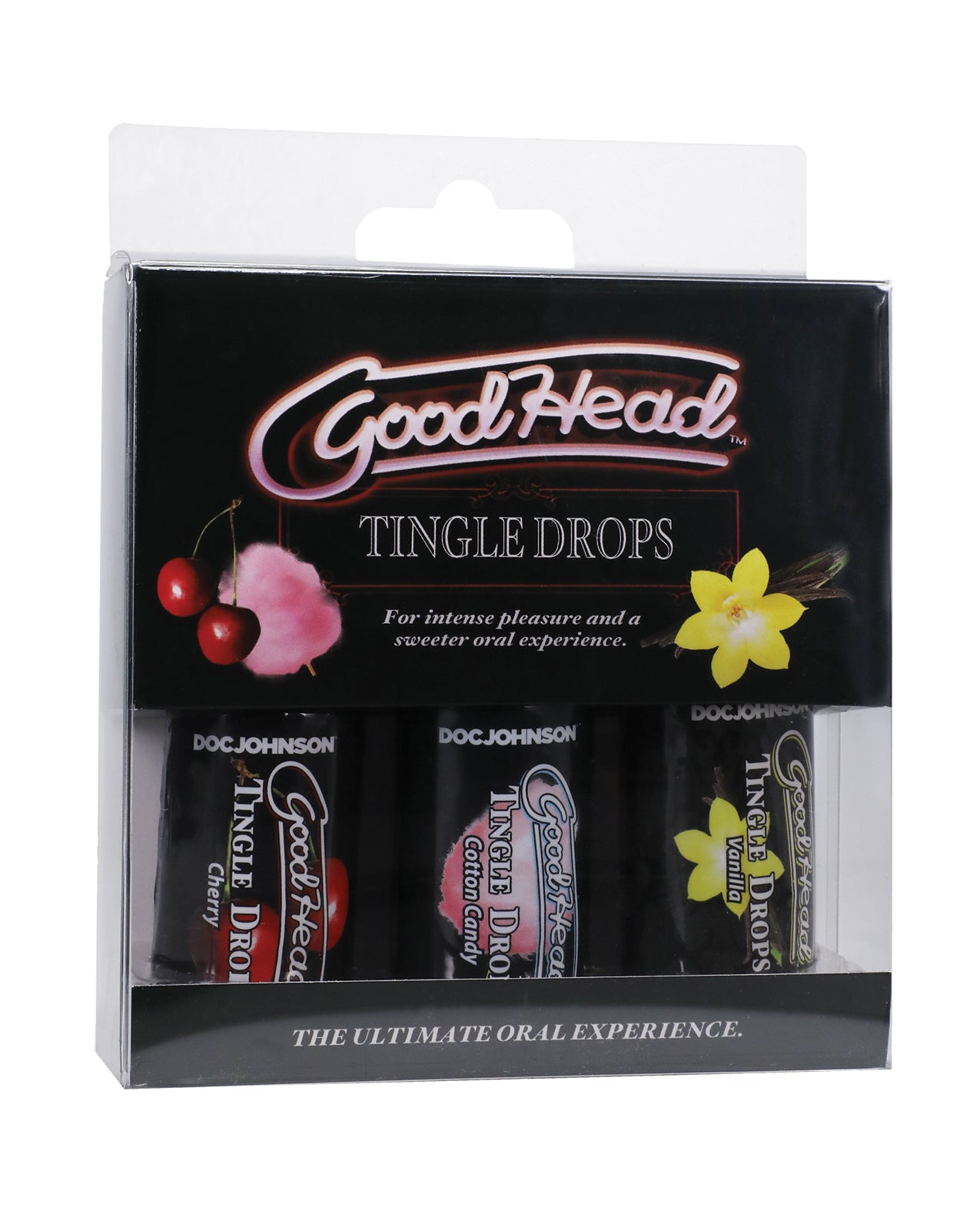 GoodHead Tingle Drops Kit With French Vanilla Cotton Candy Sweet Cherry