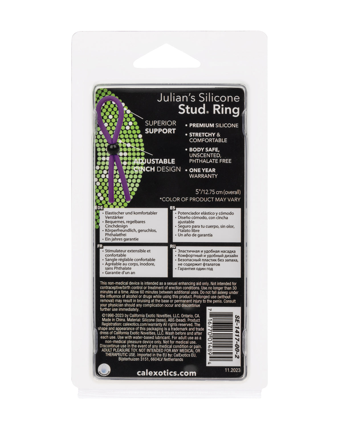 Julian's Silicone Stud Ring Assorted Colors Adjustable Enhancer