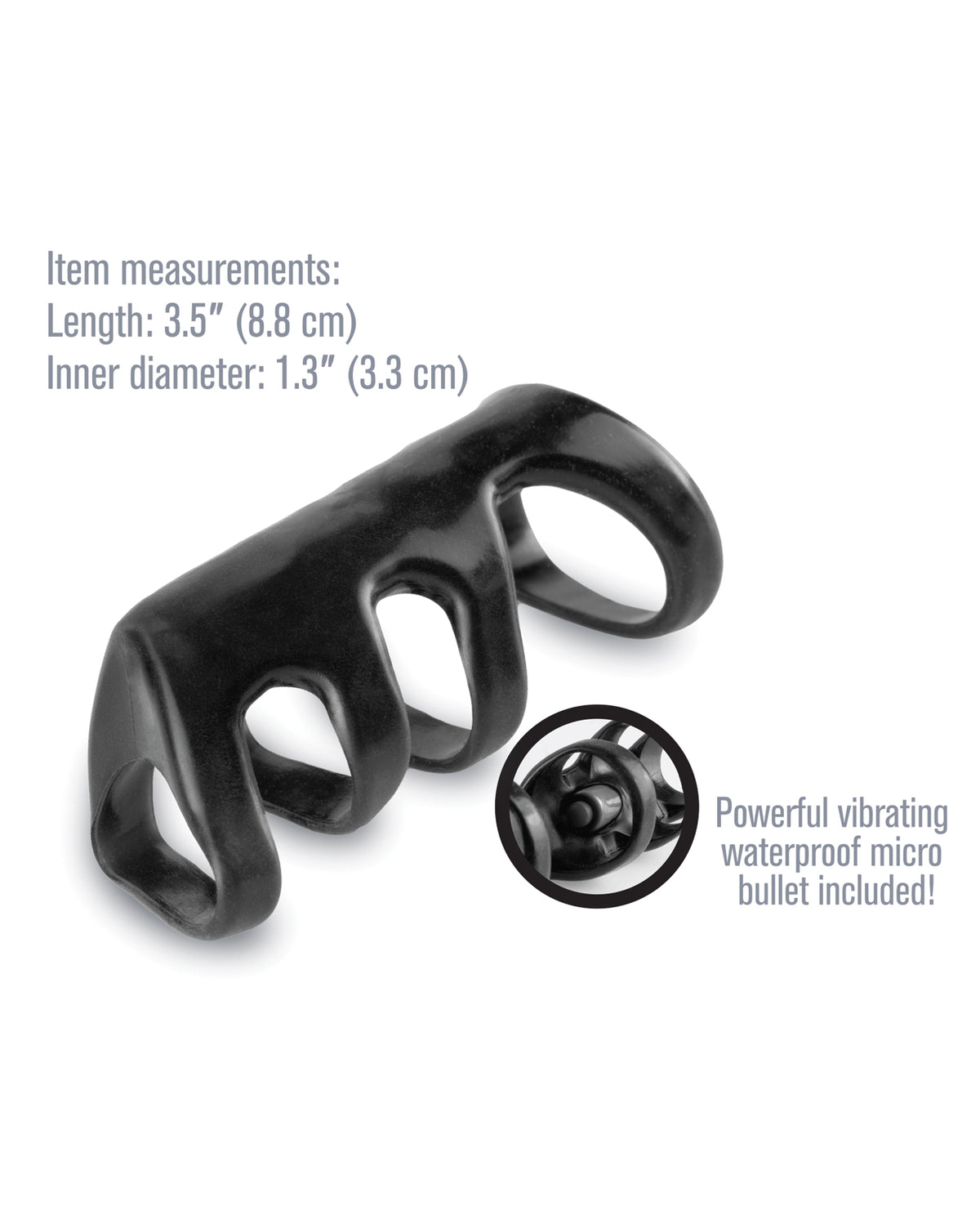 Fantasy X-tensions Vibrerende Power Bur - Sort