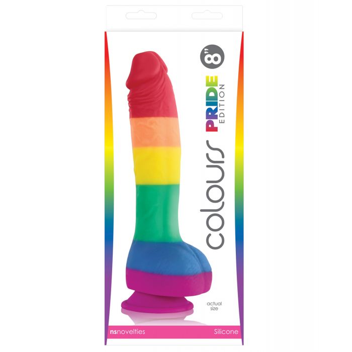 Colours Pride Edition 8" Dong w/Suction Cup