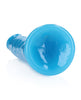 Załaduj obraz do przeglądarki galerii, Shots RealRock 10" Slim Dildo Glow in the Dark - Neon Blue

