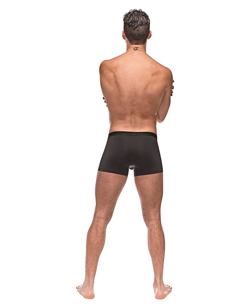 Private Screening Micro Mesh Modal Skull Pouch Short Black