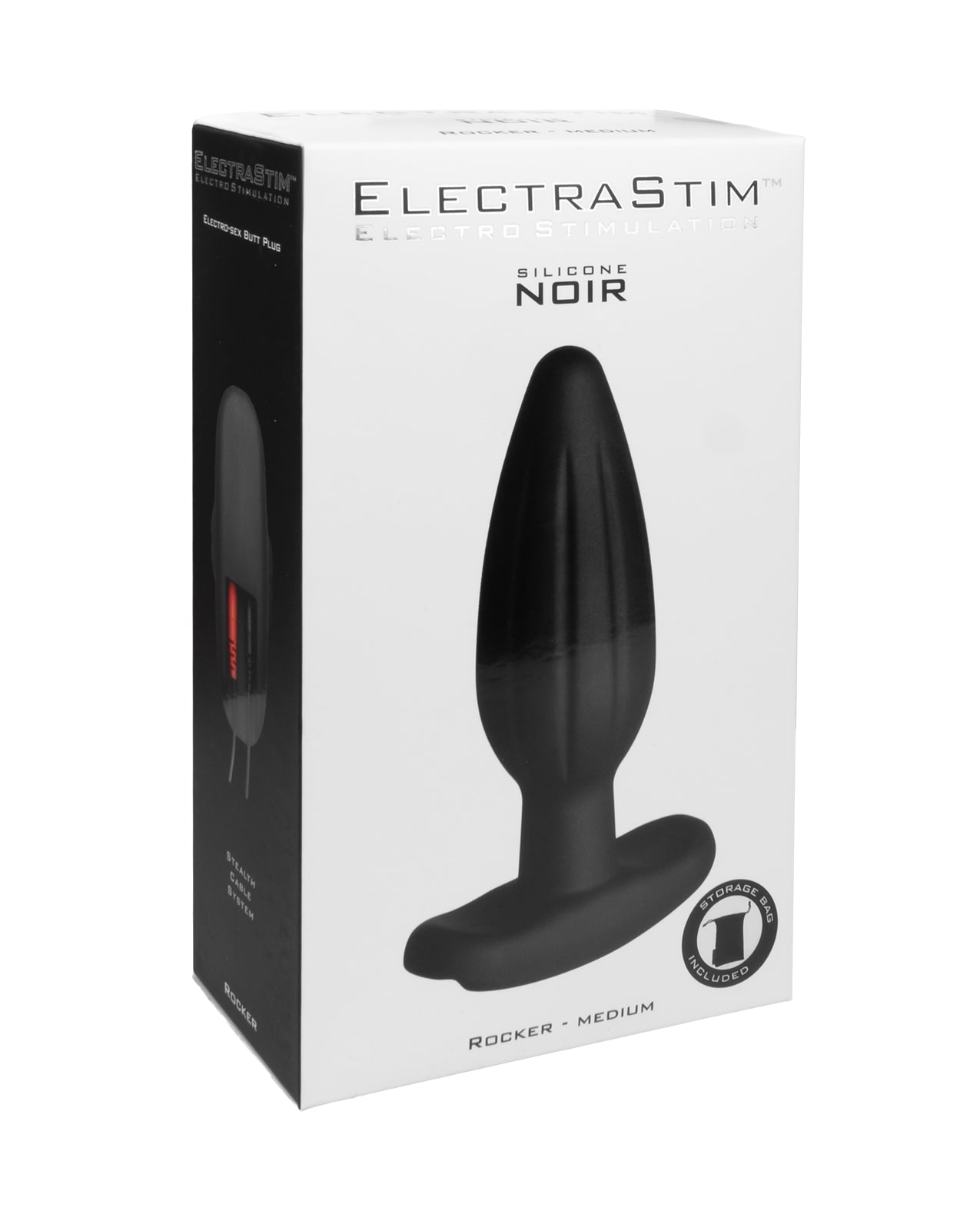ElectraStim Silicone Noir Rocker Butt Plug - Medium
