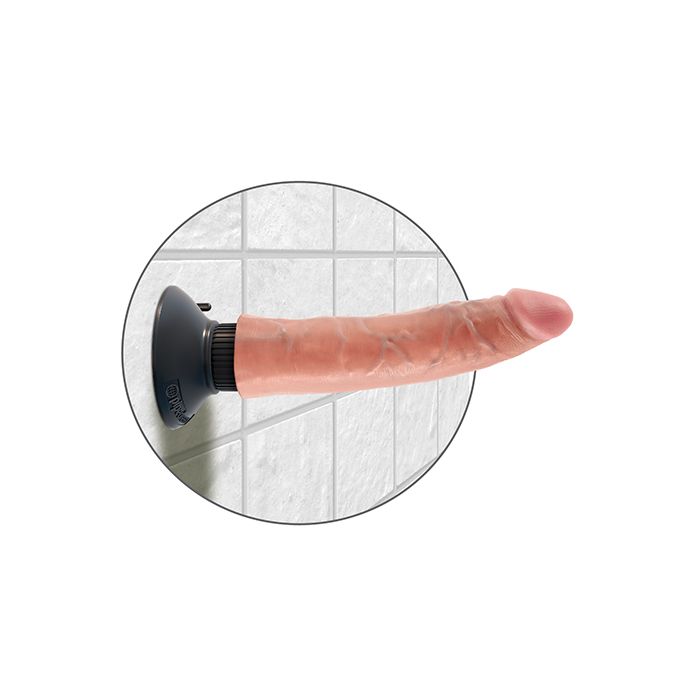 King Cock 7" Vibrating Cock - Flesh