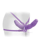 Bild in den Galerie-Viewer laden, Fetish Fantasy Elite Vibrating Double Delight Strap On - Purple
