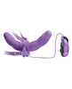 Bild in den Galerie-Viewer laden, Fetish Fantasy Elite Vibrating Double Delight Strap On - Purple
