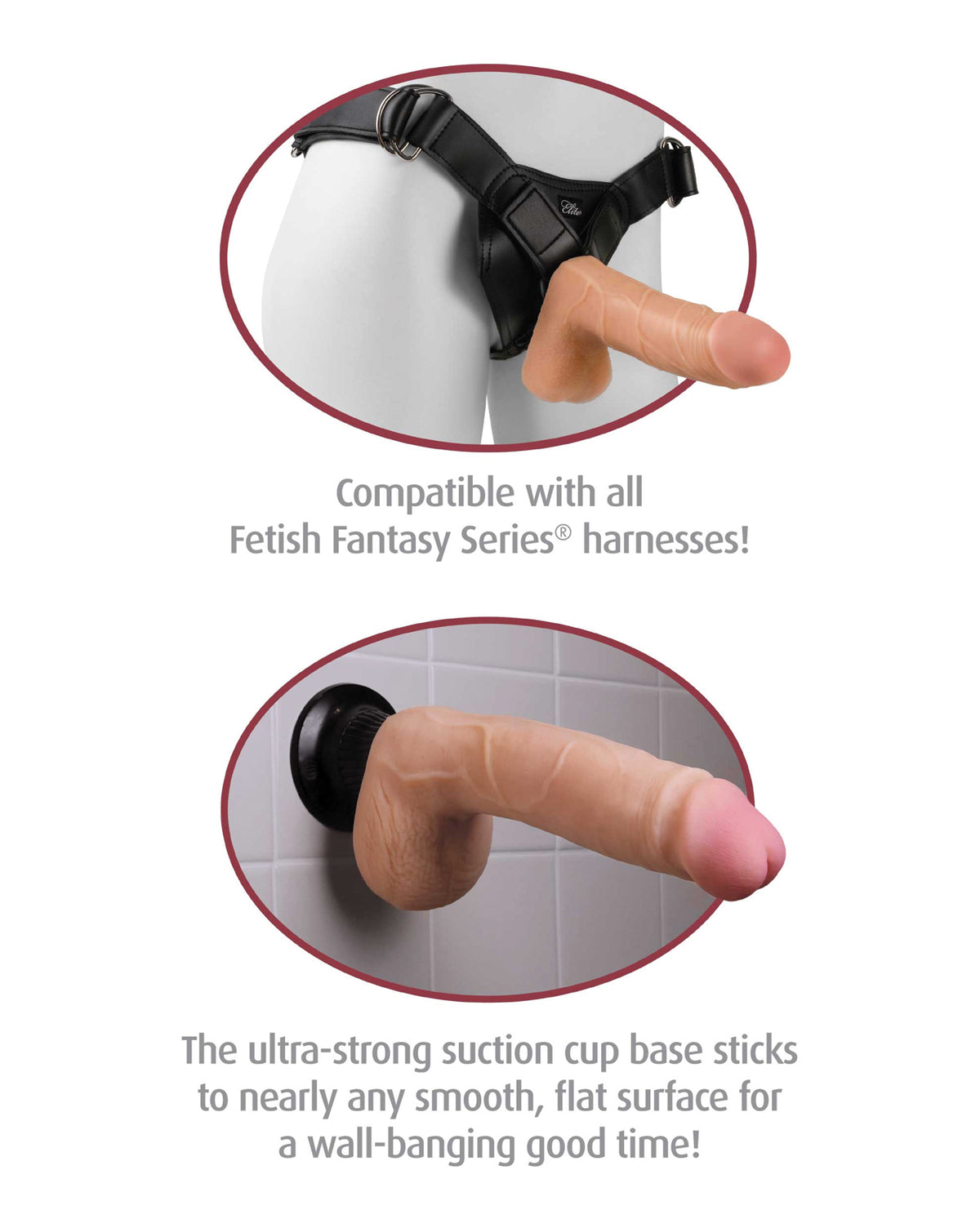 Real Feel Deluxe No. 5 Vibrador de 8" Impermeable - Color Carne