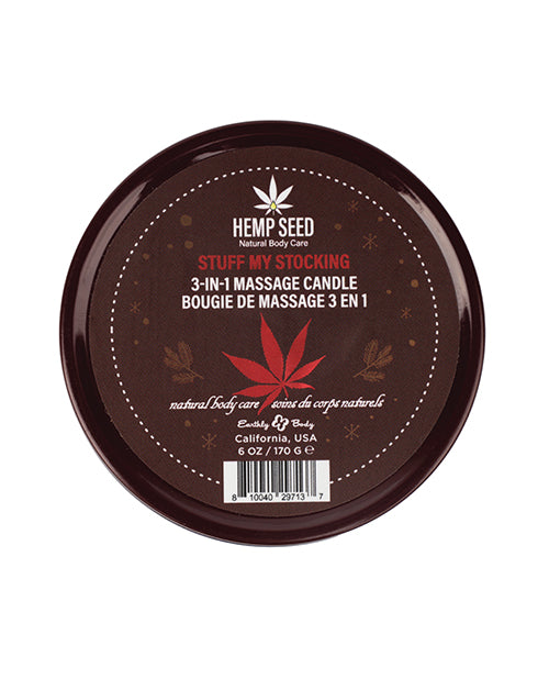 Earthly Body Holiday 3 In 1 Massage Candle 6 Oz Gift Set