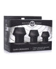 Indlæs billede i gallerifremviser, Master Series Gape-Grommets 3 pc Hollow Silicone Anal Dilator Set - Black
