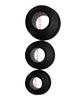 Indlæs billede i gallerifremviser, Master Series Gape-Grommets 3 pc Hollow Silicone Anal Dilator Set - Black
