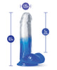 Carica l'immagine nel visualizzatore Galleria, Blush B Yours 6 Inch Stella Blue Dildo With Suction Cup Base
