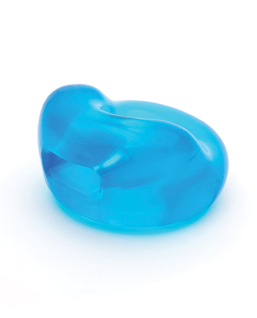 Inel pentru penis Sport Fucker Half Pipe Ice Blue pentru purtare toată ziua, cu bază lată pentru confort