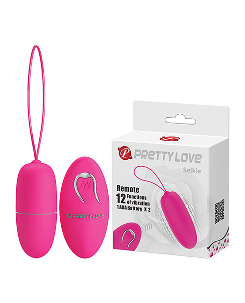 Pretty Love Selkie Battery Powered Egg Vibe Fuchsia Wireless Remote