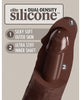 Carica l'immagine nel visualizzatore Galleria, King Cock Elite 8" Dual Density Silicone Cock - Brown
