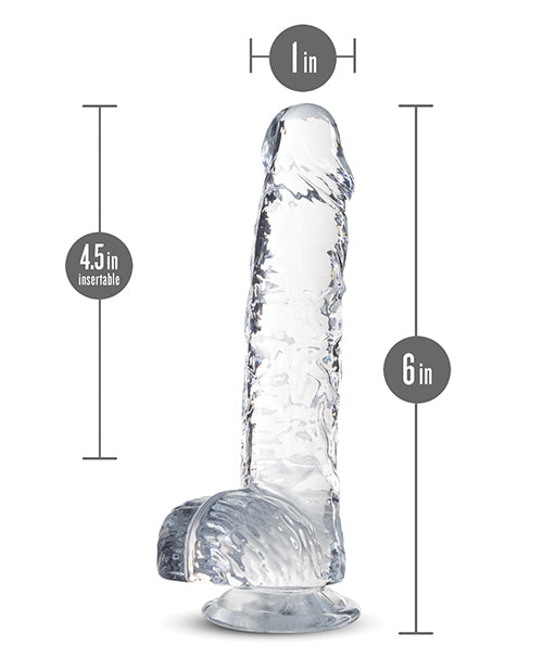 Blush Naturally Yours 6 Inch Crystalline Dildo Diamond Suction Cup Base