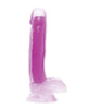 Charger l'image dans la visionneuse de la galerie, Curve Toys Lollicock 7" Glow In The Dark Silicone Dildo w/Balls - Purple
