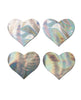 Ladda bilden i Galleri Viewer, Pastease Premium Petites Holographic Heart - Silver O/S Pack of 2 Pair
