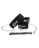 Load image into Gallery viewer, Shots Ouch Black &amp; White Velcro Collar w/Leash &amp; Hand Cuffs - Black
