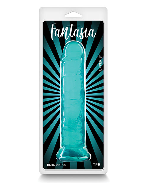 Fantasia Upper 8 Inch Dildo Teal Flexible Stimulating Toy For All Lubricants