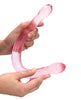 Carica l'immagine nel visualizzatore Galleria, Shots RealRock Crystal Clear 17" Double Dildo - Pink
