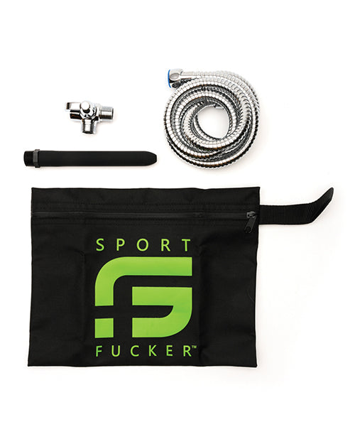 Sport Fucker Shower Kit 6 Inch Black Stainless Steel Hose No Leak Diverter