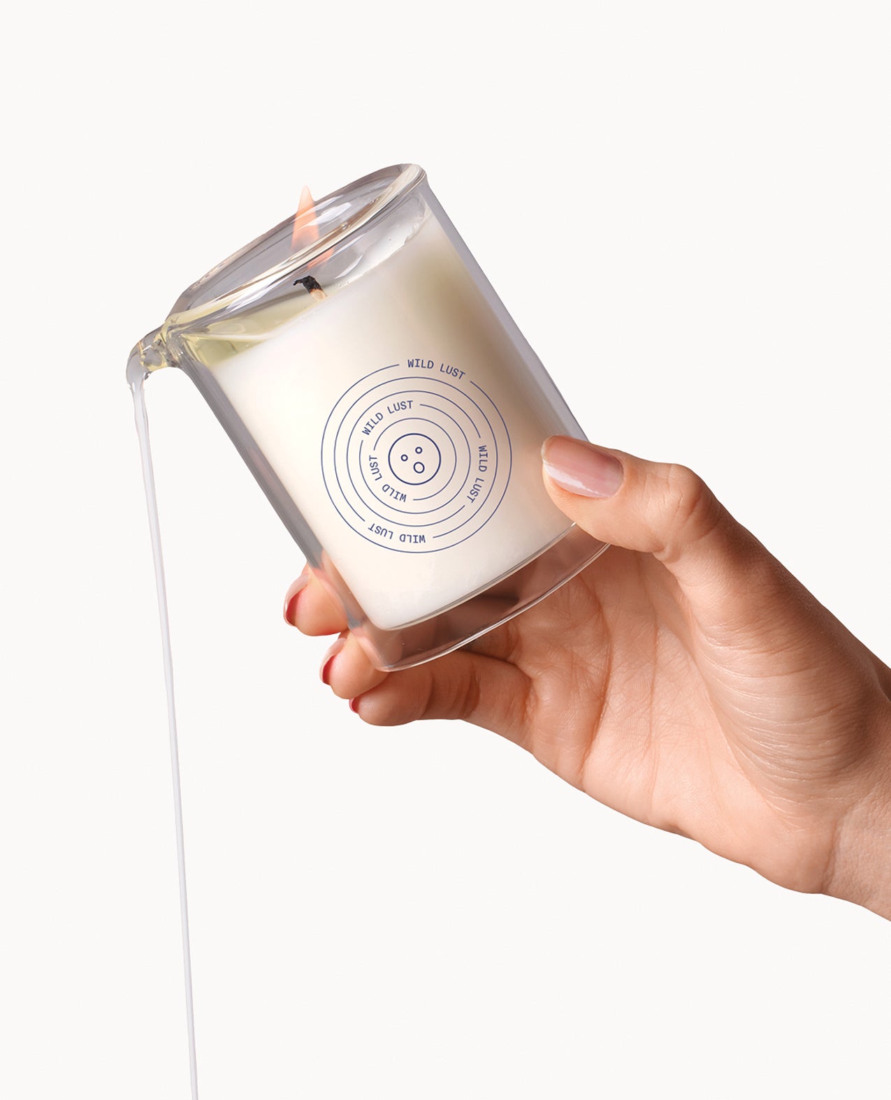 Dame Massage Oil Candle Wild Lust Lime Leaves White Peach