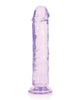 Load image into Gallery viewer, Shots RealRock Crystal Clear 8" Straight Dildo w/Suction Cup - Purple
