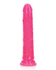 Load image into Gallery viewer, Shots RealRock 8" Slim Dildo Glow in the Dark - Neon Pink
