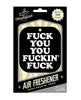 Load image into Gallery viewer, Wood Rocket Fuck You You Fucking Fuck Air Freshener - Black Ice
