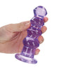 Load image into Gallery viewer, Shots RealRock Crystal Clear 5.5" Curvy Dildo/Butt Plug - Purple
