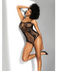 Load image into Gallery viewer, Floral Fishnet Bodysuit Black O/S

