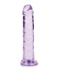 Charger l'image dans la visionneuse de la galerie, Shots RealRock Crystal Clear 6" Straight Dildo w/Suction Cup - Purple
