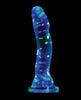 Indlæs billede i gallerifremviser, Blush Neo Elite Hanky Panky 7" Confetti Dildo - Glow in the Dark
