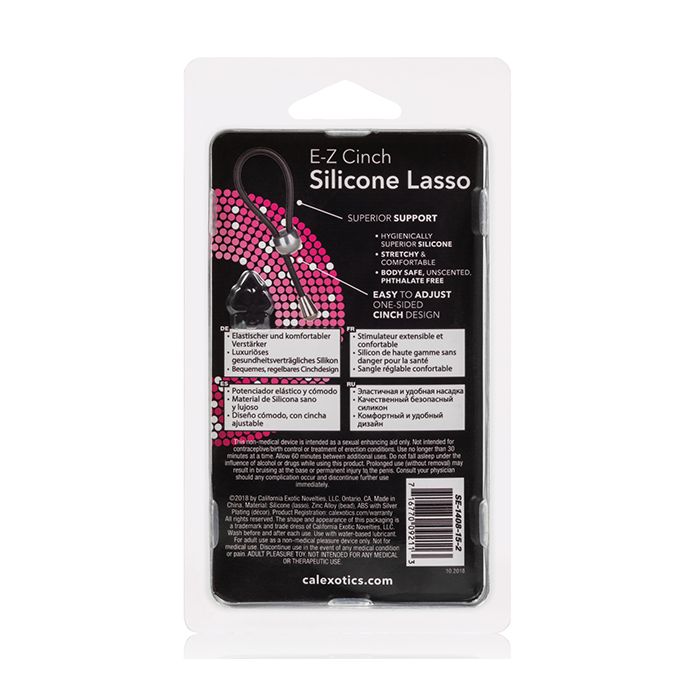 E-Z Cinch siliconen lasso - zwart