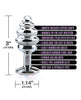 Charger l'image dans la visionneuse de la galerie, Nixie Honey Dipper Ribbed Metal Rainbow Jeweled Butt Plug - Small

