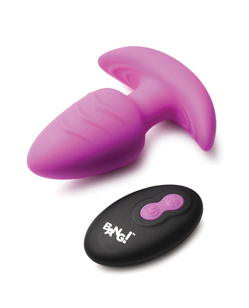 Load image into Gallery viewer, Bang! Rotating &amp; Vibrating Tapered Butt Plug w/Remote - Purple
