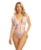 Load image into Gallery viewer, Imani Eyelash Lace Soft Cup High Leg Teddy Pink Tulle S/M
