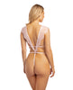 Load image into Gallery viewer, Imani Eyelash Lace Soft Cup High Leg Teddy Pink Tulle S/M
