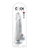 Carica l'immagine nel visualizzatore Galleria, King Cock Clear 10" Cock w/Balls - Clear
