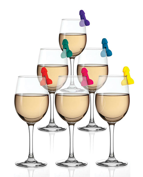 Marcadores de cóctel con forma de pene divertidos Set de seis para fiesta