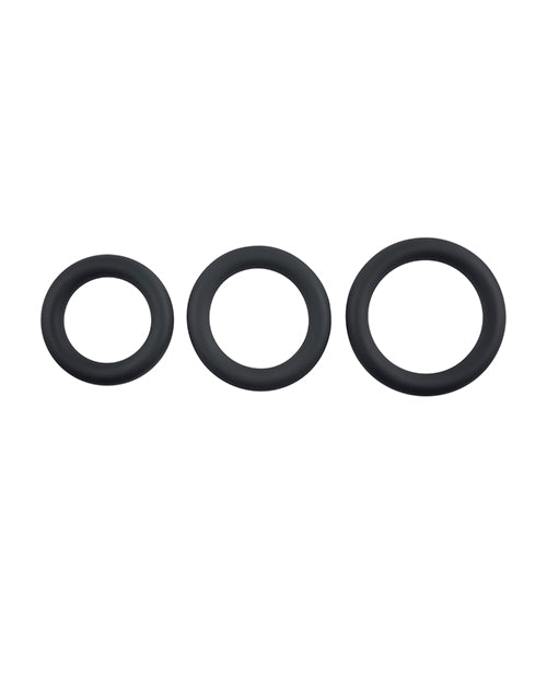 Selopa 3 Ring Circus Silicone Penis Ring Set Black